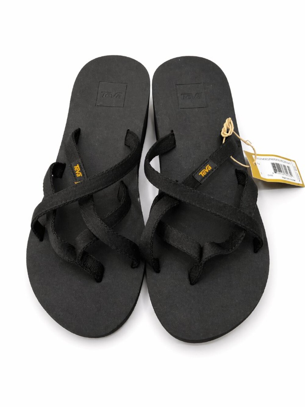 ☀️ NWT Teva Olowahu Strappy Flip Flops Black Women’s 9 ☀️